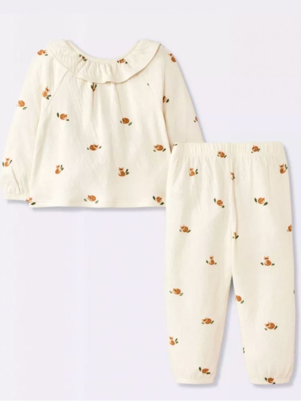 Baby Girls 2 Piece Cozy Fall Fox Outfit 12 Months